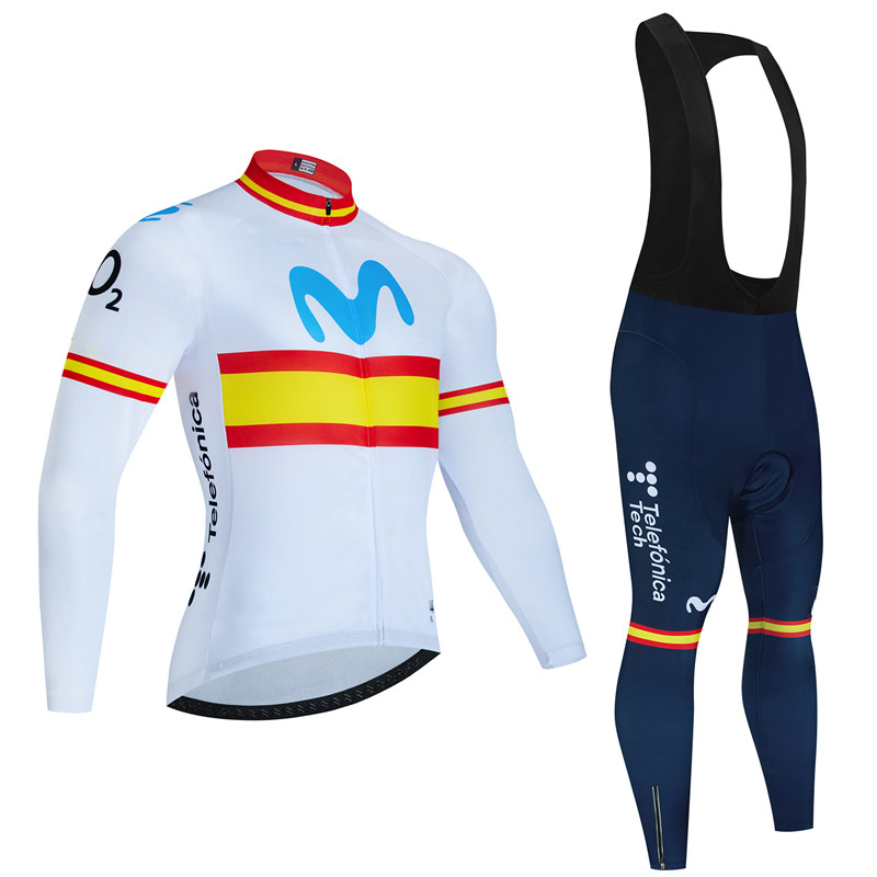Spain Movistar Autumn Long Sle - Cycling Gear Brands ulasan dan harga