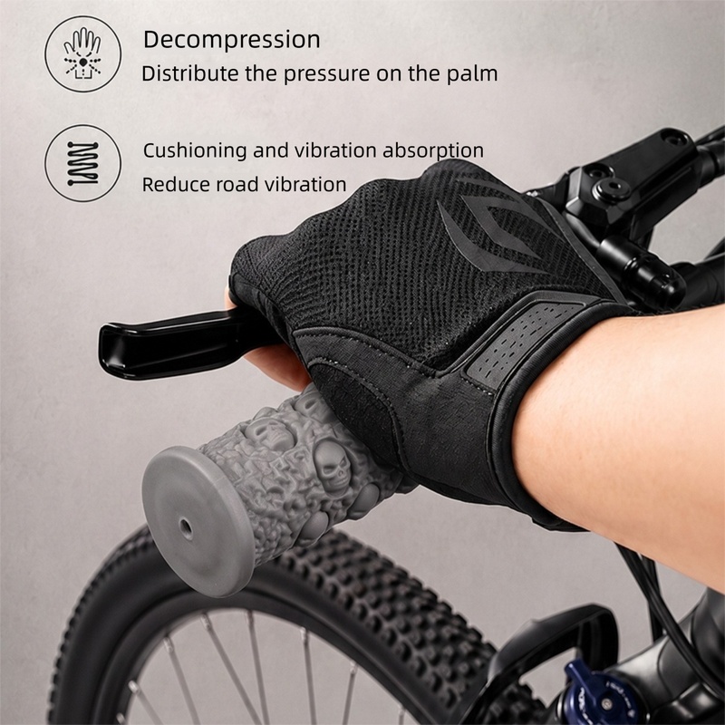 Bicycle Handlebar Grips, Skull - Cycling Gear And Accessories ulasan dan harga