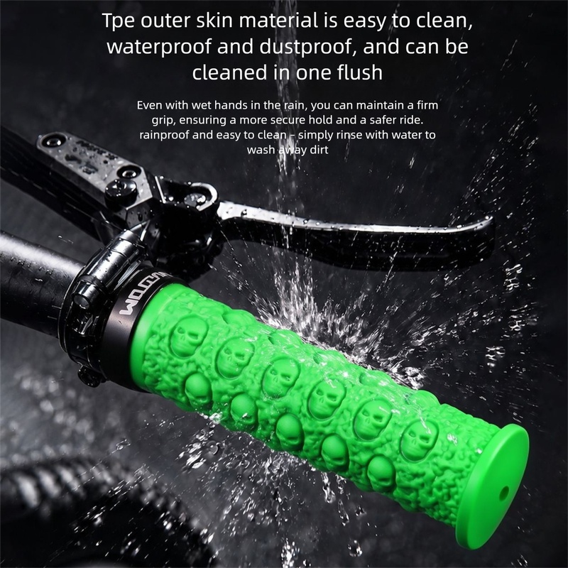 Bicycle Handlebar Grips, Skull - Cycling Gear And Accessories ulasan dan harga