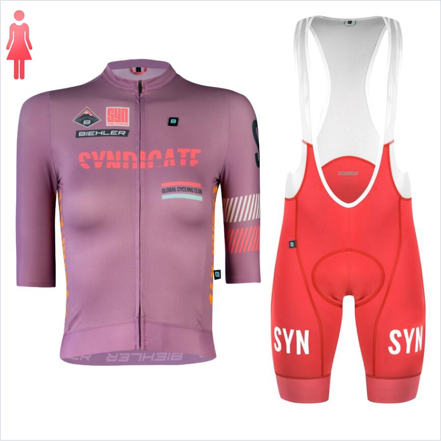 SYN Purple short sleeve Jersey - Cycling Gear Apparel ulasan dan harga